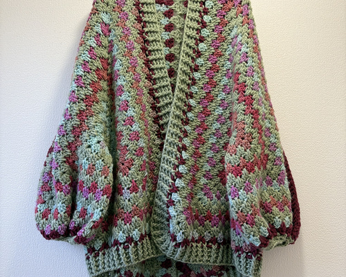 ☆handmade☆手編み カラフルカーディガン❤️ ニット・セーター