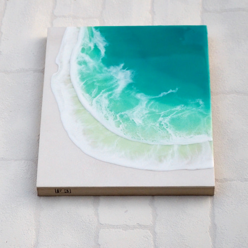 レジンアート海　波打ち際　上質 レジンアート〉波打ち際 絵画 aki 通販 18847443｜Creema(クリーマ)