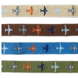 新商品！『日本製　チロリアンテープ　チロルテープ　飛行機　ジャガード　45－ブラウン』～20㎜巾×1m単位でカット～　 8枚目の画像