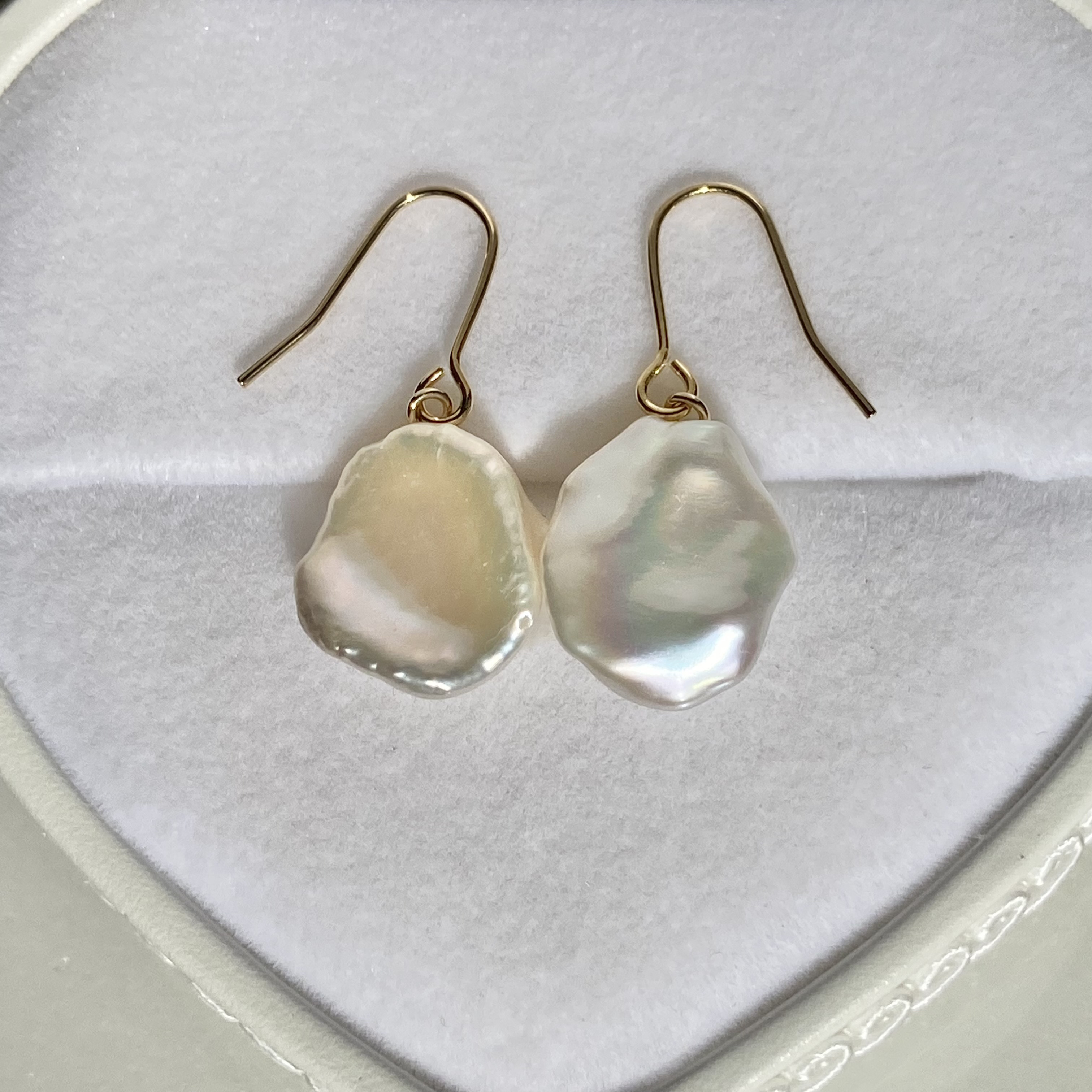 選べるパール✨大きめ15mm✨花びら舞うペタルパール✨バロックパール✨ピアス&イヤリング
