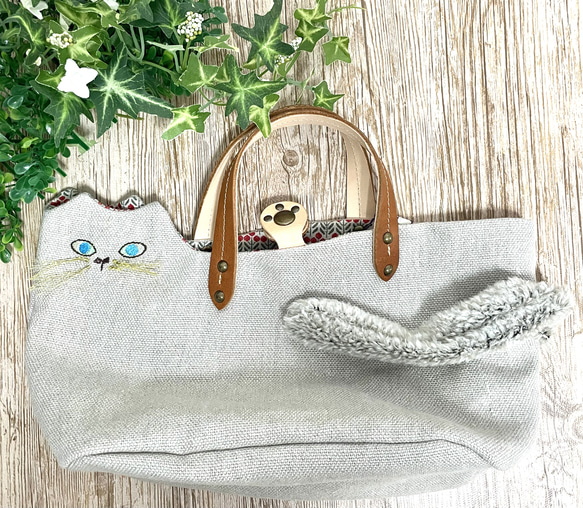 ツンデレ猫さん　お出かけトートバッグ　 2枚目の画像