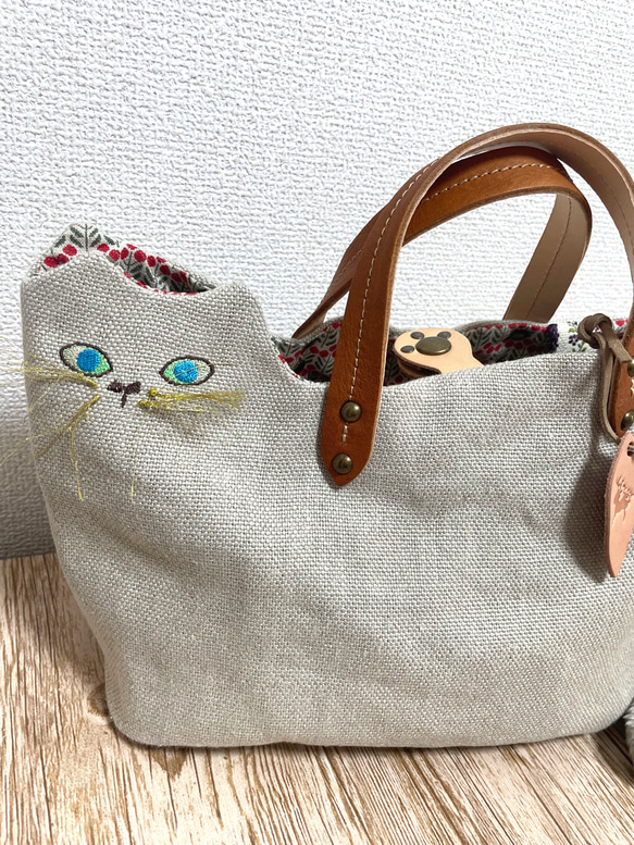 ツンデレ猫さん　お出かけトートバッグ　 5枚目の画像