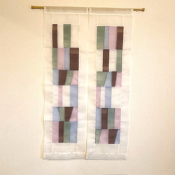 薄絹のポジャギ ふんわりパステルのチョガッポ タペストリー・壁掛け