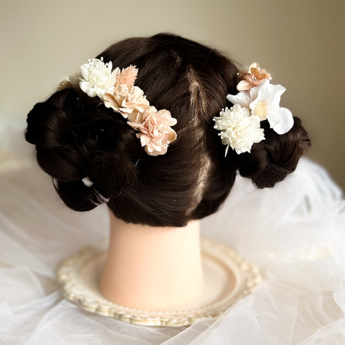 ウェディング　ヘアアクセサリー　ヘアパーツ　プリザーブド　発表会　七五三　結婚式 ウェディング ヘアアクセサリー ヘアパーツ プリザーブド 発表会