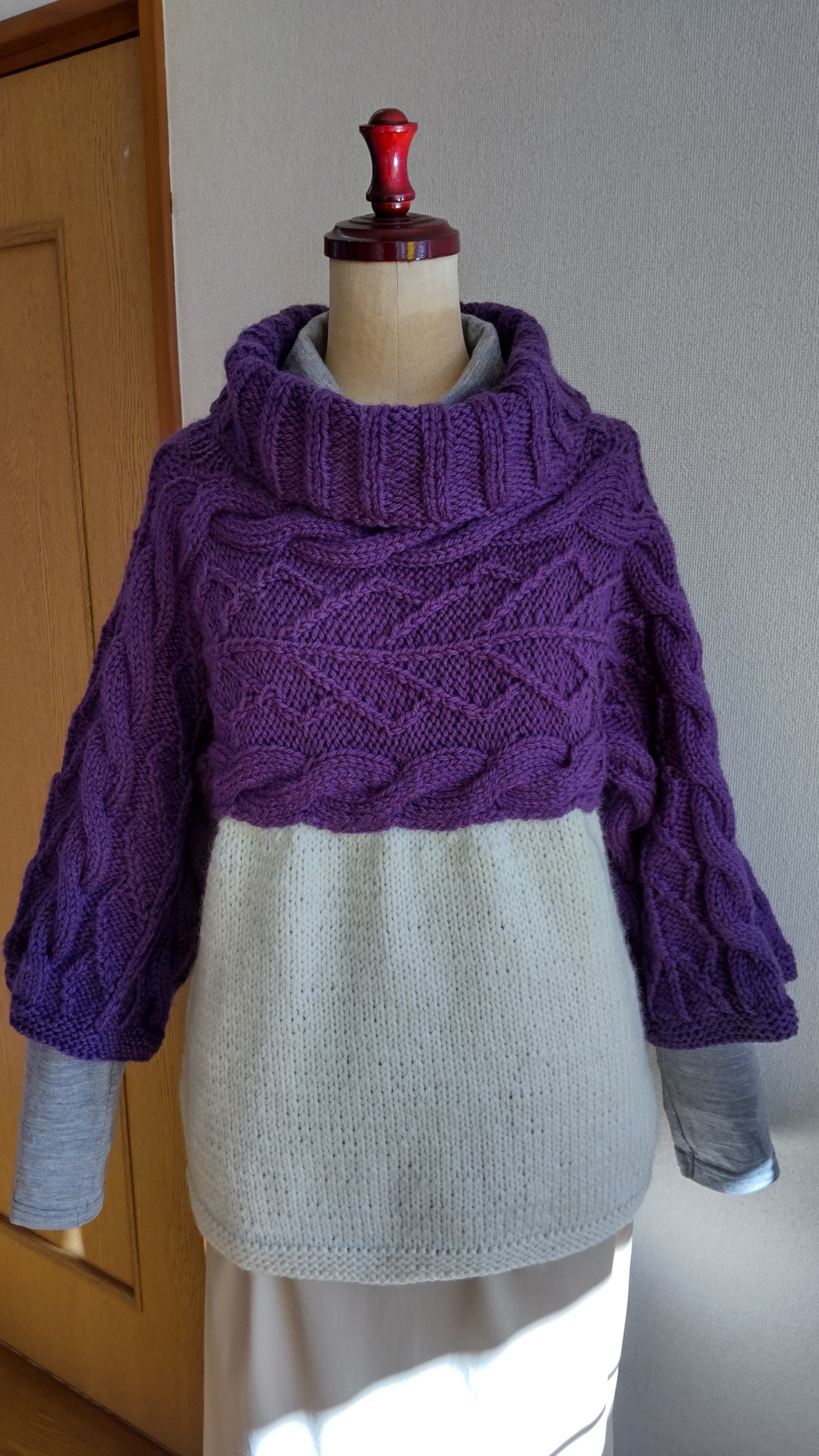 手編み、横編_プルオ_バ_