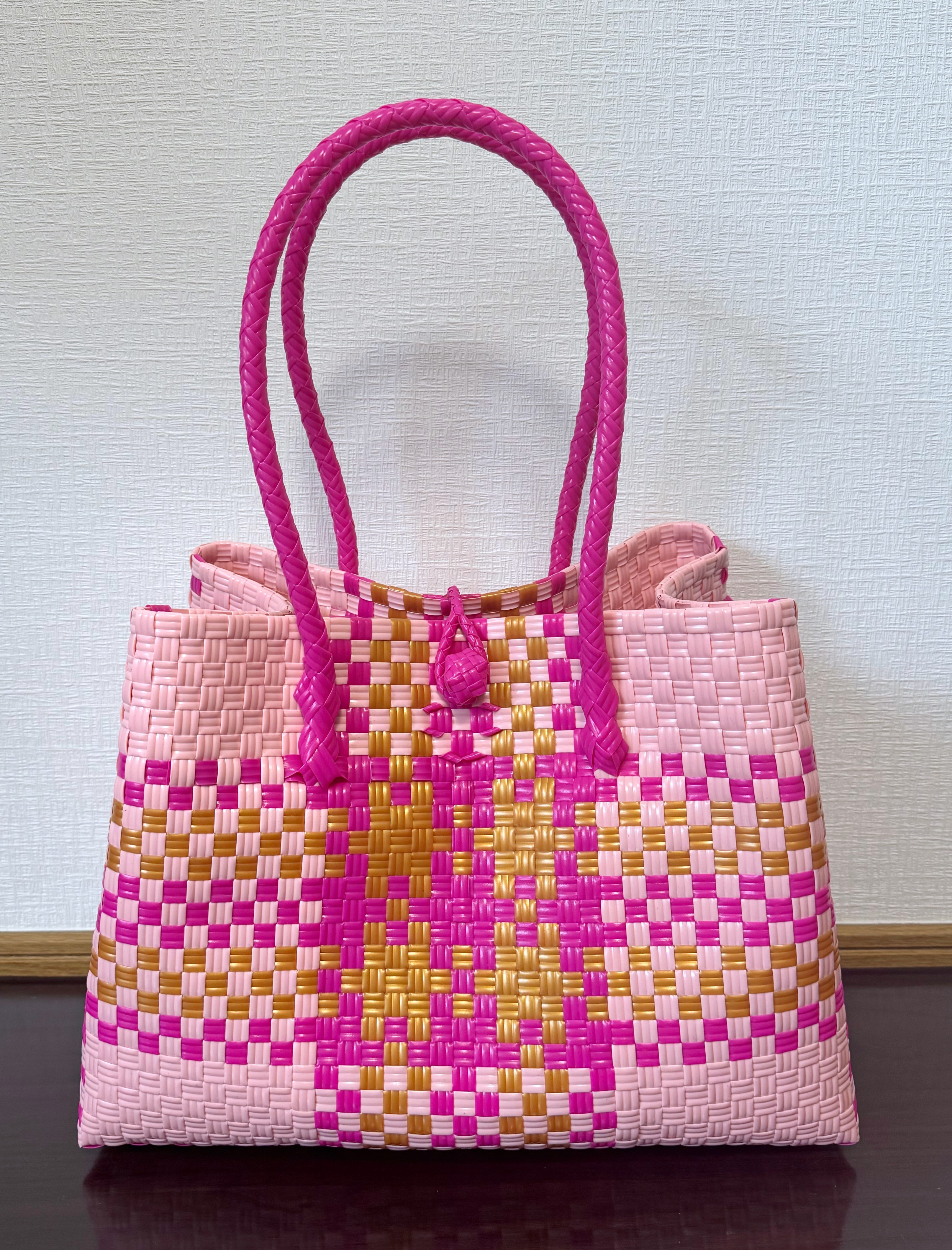 まるごと洗えるバッグ　プラカゴ　パサールバッグ　トートバッグ　メルカドバッグ　マザーズ　Lサイズ