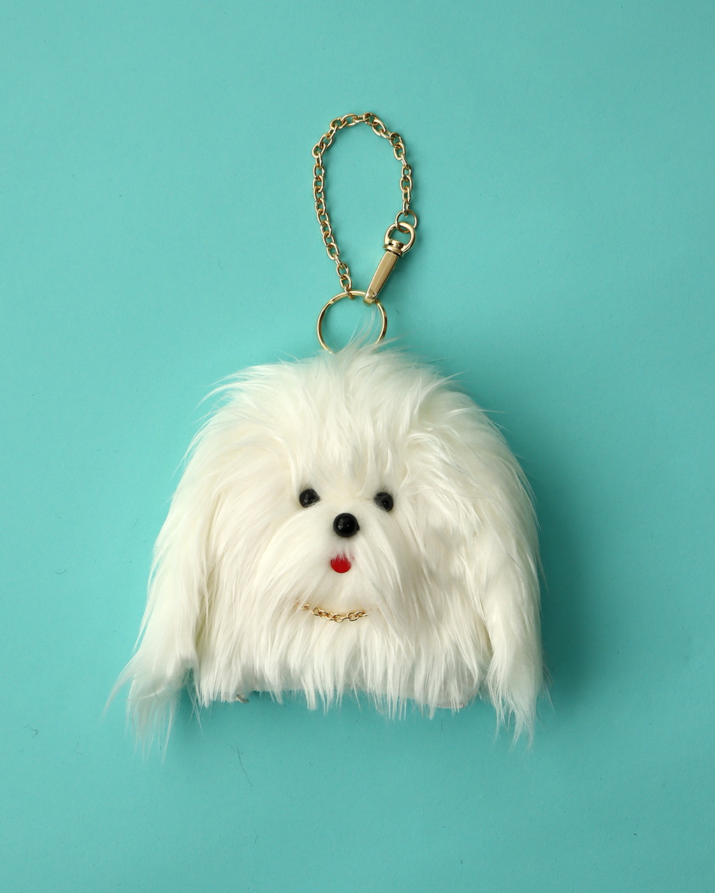 【受注生産】Long Haired Dog mini Pouch "YUKI"ポーチ