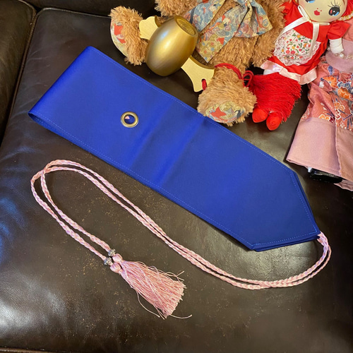 着物リメイク セミロング ワンピース ドレス 名古屋帯 和洋折衷藤色の  