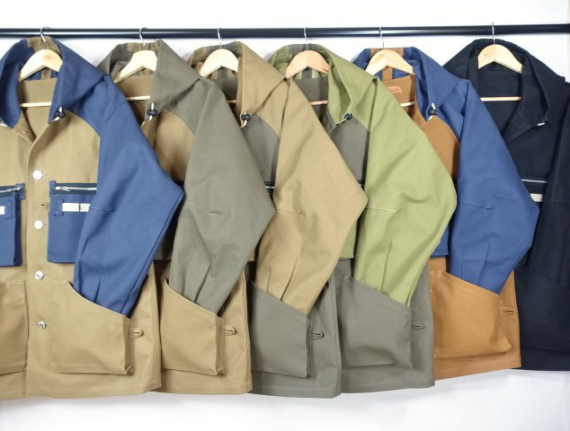 (Ｌ）身幅60ｃｍ　8号帆布・フード付きジャケットｗ60-004  　男女兼用