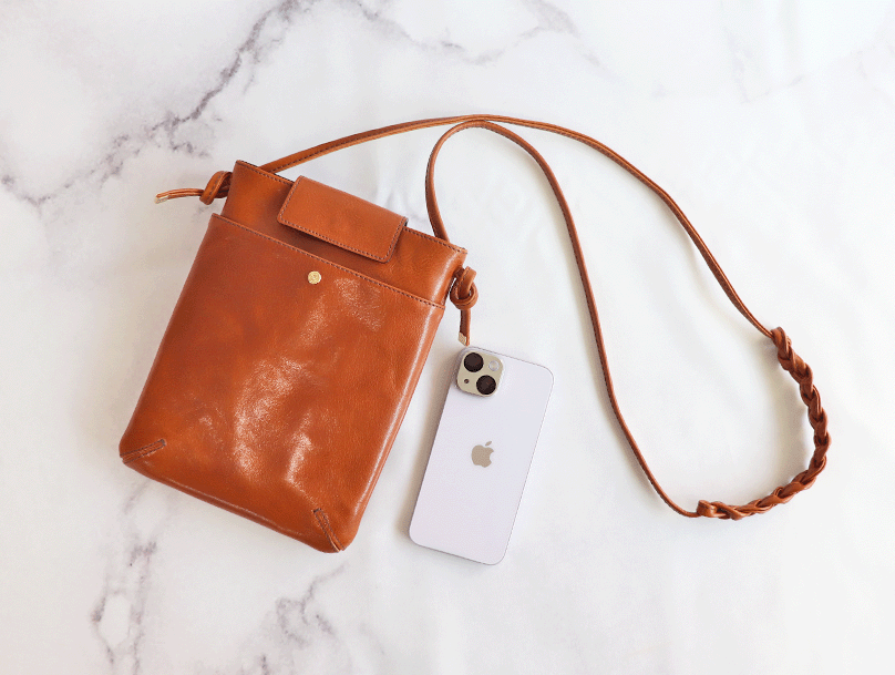 本革 ポシェット Mサイズ(キャメル／オイルレザー)