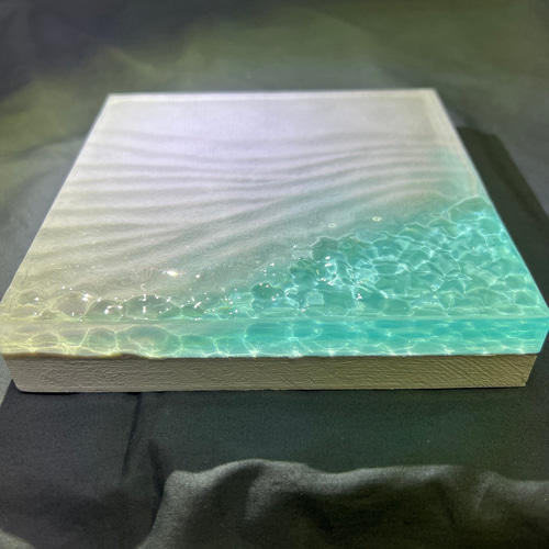 波紋アート】～凪～／砂紋／20cmスクエア／ナチュラルサンド／枠なし