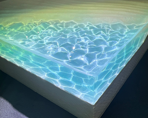 波紋アート】～凪～／砂紋／20cmスクエア／ナチュラルサンド／枠なし