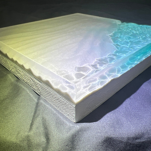 波紋アート】～凪～／砂紋／20cmスクエア／ナチュラルサンド／枠なし