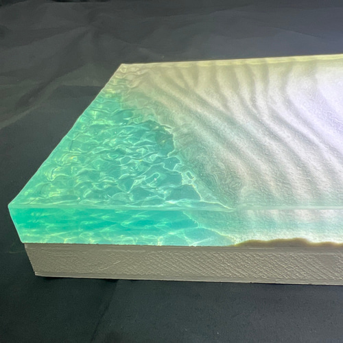 【波紋アート】～凪～／砂紋／20cmスクエア／ナチュラルサンド／枠なし 波紋アート】～凪～／砂紋／20cmスクエア／ナチュラルサンド／枠なし