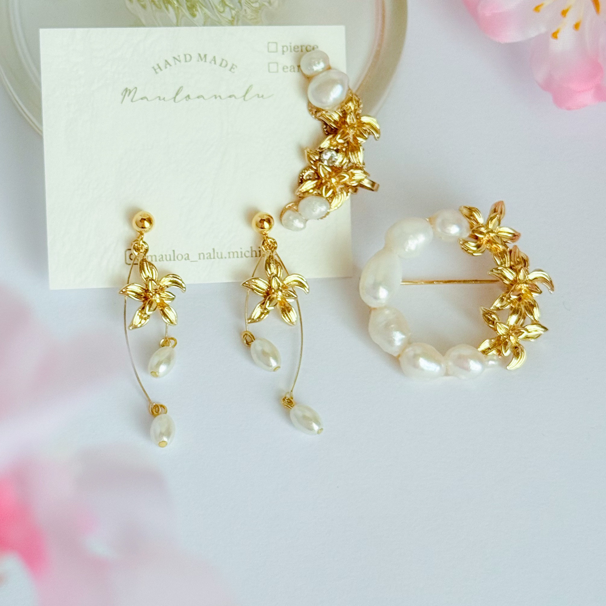 大切な日に✨【 フォーマル3点セット ブローチ・イヤーカフ・ピアス/イヤリング】淡水パール 送料無料 春の超早割2026