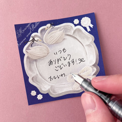 白鳥とリボンのメレンゲクッキーメモ メモ帳 Nui Tateiwa 通販