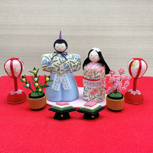 雛道具【桜ぼんぼり小 一対&桜橘&菱餅一対】お雛様 雛人形 雛道具【桜ぼんぼり小 一対&桜橘&菱餅一対】お雛様 雛人形