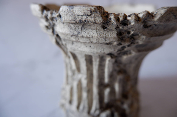 5号墨流し砂岩コラム鉢863　塊根植物　多肉植物　盆栽　植木鉢　作家鉢　鉢皿　沖縄 2枚目の画像