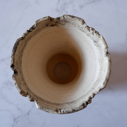 5号墨流し砂岩コラム鉢863　塊根植物　多肉植物　盆栽　植木鉢　作家鉢　鉢皿　沖縄 5枚目の画像