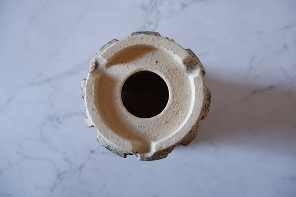 5号墨流し砂岩コラム鉢863　塊根植物　多肉植物　盆栽　植木鉢　作家鉢　鉢皿　沖縄 7枚目の画像