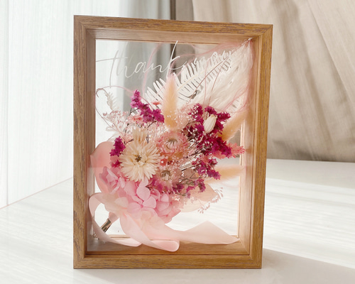 フラワーボックスアレンジメント 文字入れ 名入れ ギフト スワッグ