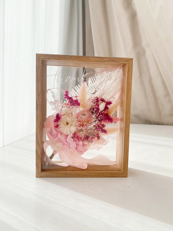 フラワーボックスアレンジメント 文字入れ 名入れ ギフト スワッグ