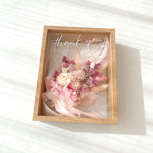 フラワーボックスアレンジメント 文字入れ 名入れ ギフト スワッグ