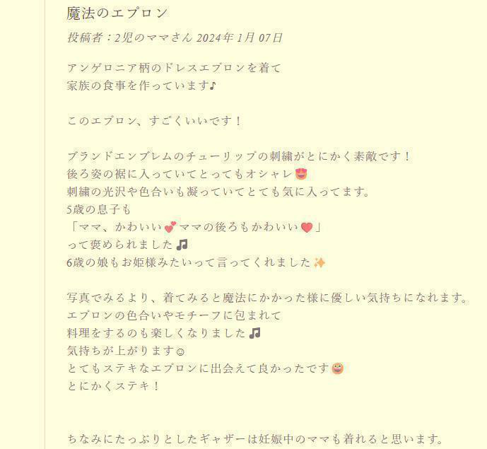 【子供用】エプロン おしゃれ ドレス ワンピース 大人 ギャザー スタイリッシュ 綿麻 ブランド イチゴ ストロベリー