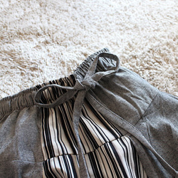 28% OFF！清倉大拍賣【自由舒展半身裙】隨心而動，展現優美身姿 *圓裙* 小倉織條紋 第15張的照片