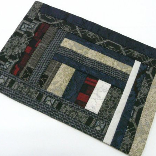 正絹大島紬 パッチワーク 手作り逸品 ハンドメイド 手芸シルク100