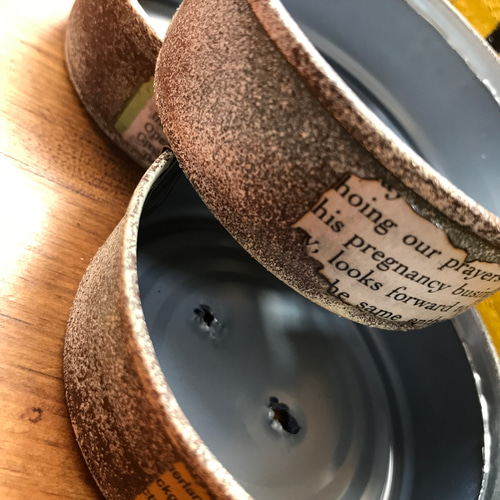 Ψジャンク錆び風ペイント☆リメイク缶【3個セット】再々…販Ψ 多肉植物