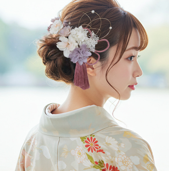 楽天市場】髪飾り 成人式 振袖 黒 着物 袴 和装 卒業式 結婚式