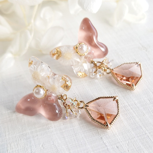 レジンアクセサリー　NO.364 水色と黄色の空玉レジン レジンネックレス レジンアクセサリー