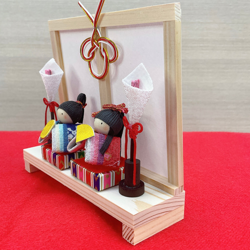 雛飾り【弥生雛】親王雛 豆雛 ぼんぼり お雛様 ひな祭り 初節句 3月