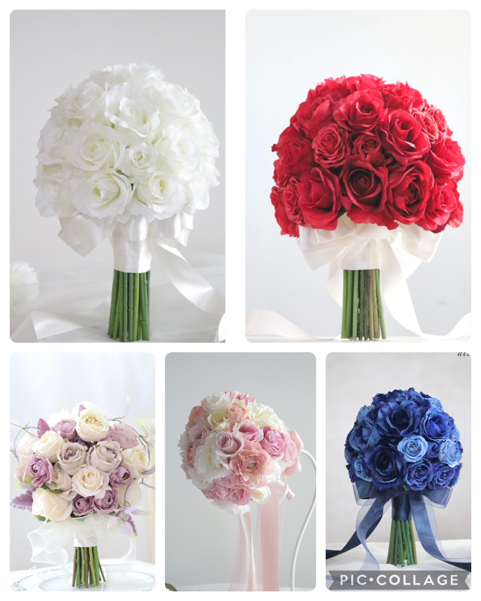 お好きな薔薇でお作りします。　薔薇のブーケ　ウェディングブーケ　ブートニアセット