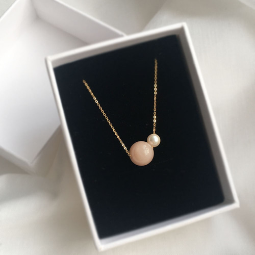 K14GF】大粒10mm翡翠 上品な緑色 春 天然ヒスイ翡翠 とパールのスルー