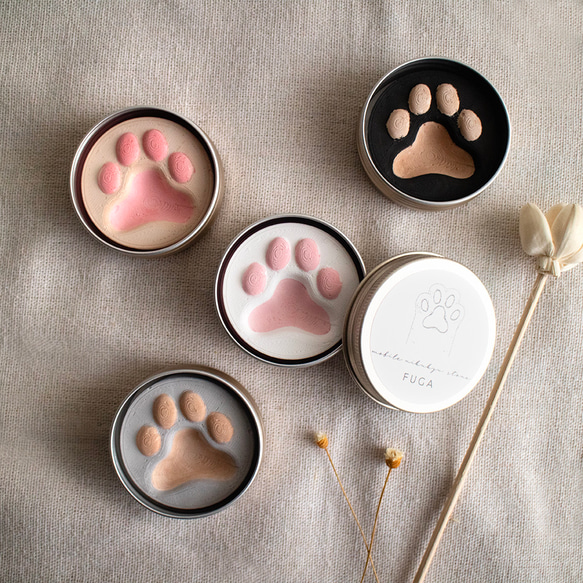 持ち運べる猫缶アロマストーン《肉球》｜小ぶりで便利な愛猫