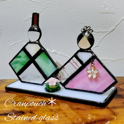 ステンドグラス お雛様 ぼんぼり付き その他インテリア雑貨 kaori 通販
