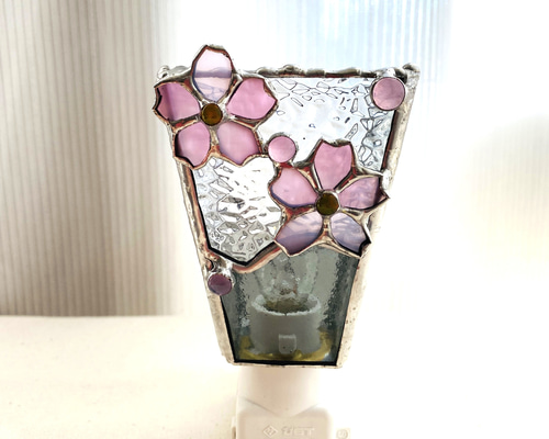 さくら舞うおやすみライト ステンドグラス スタンドライト・テーブル