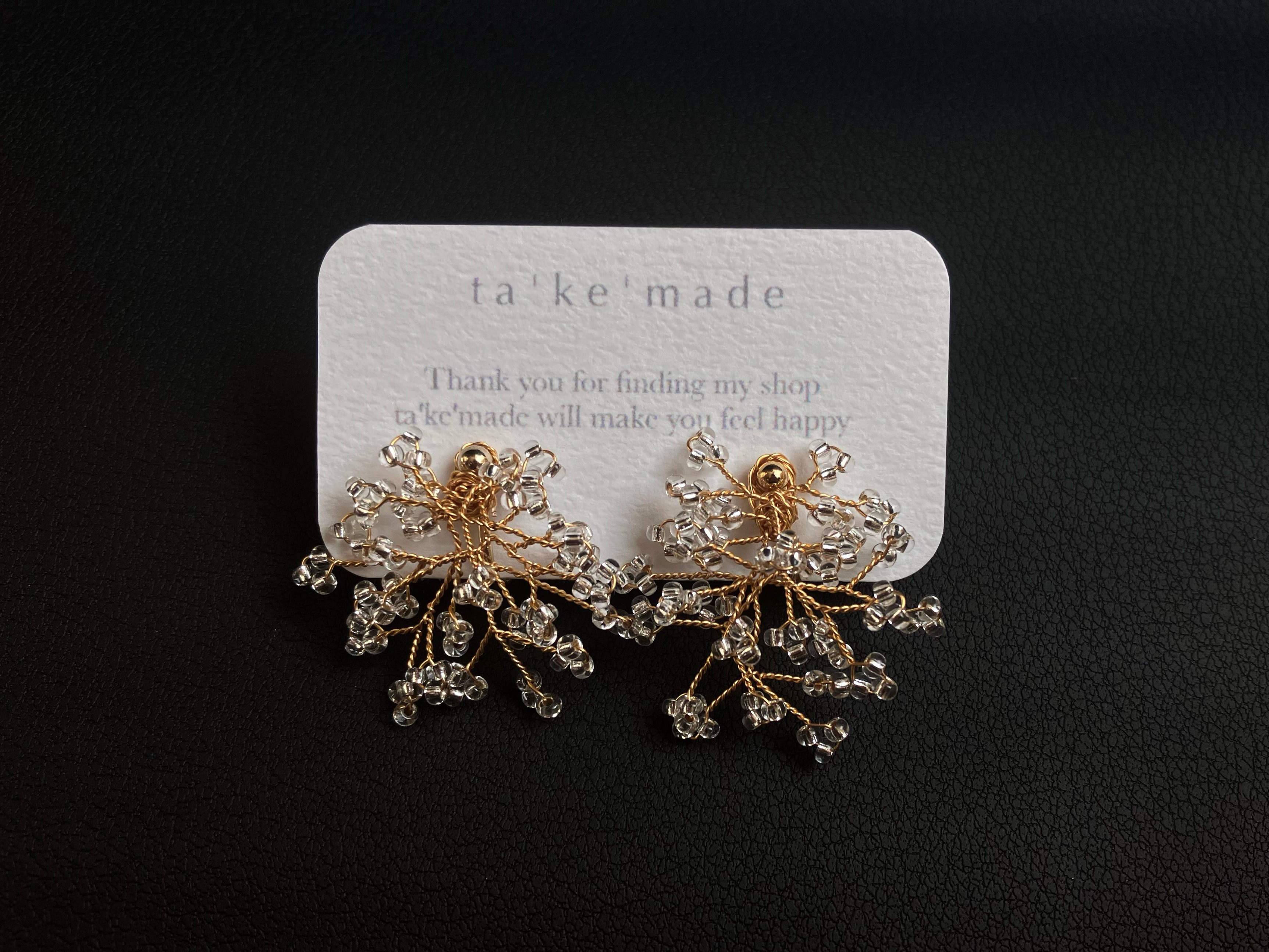 ⚪︎かすみ草イヤリング⚪︎ピアス⚪︎ワイヤーアクセサリー