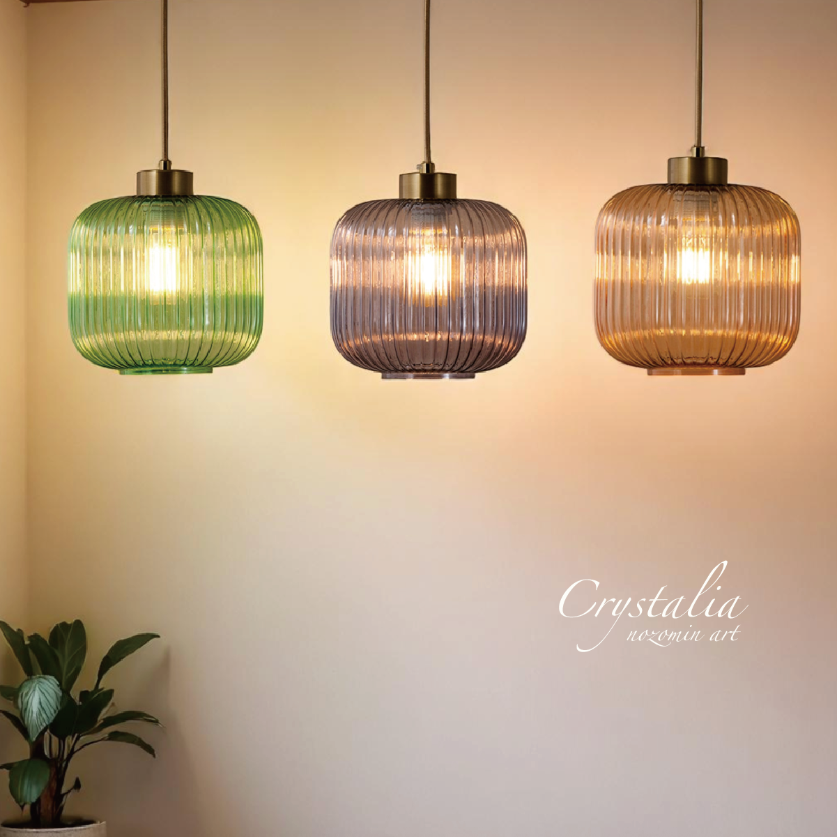 【LED電球付き】ペンダントランプ（1灯）クリュスタリア（Crystalia）