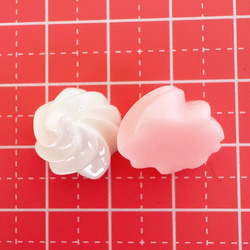 D30）4個ランダム　ミニサイズ　生クリーム　パステル　絞りだした生クリーム　ガーリー　ピンク　　黄色　ブルー　チョコ　 2枚目の画像