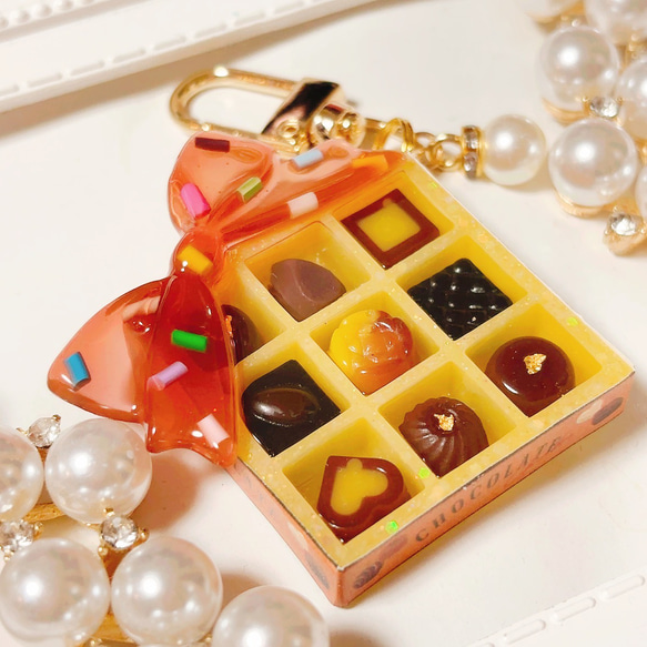 バレンタインプリンチョコ◇シャカシャカキーホルダー