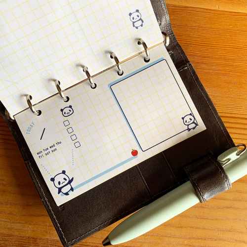 M5】パンダのデイリーログ・システム手帳リフィル 手帳 emuco 通販