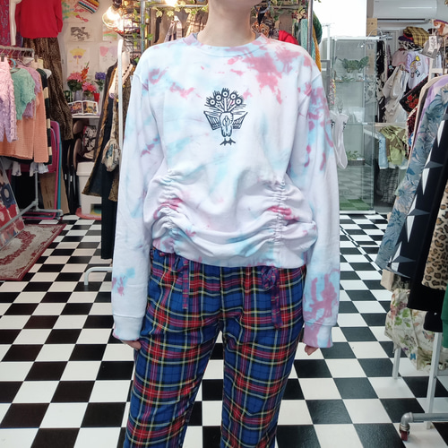 麻雀 イーソー タイダイ染め 絞りスウェット/XL スウェット