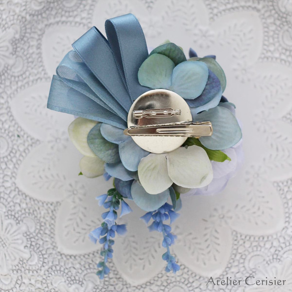 ライトブルー ローズ コサージュ 水色【卒業式 入学式 セレモニー】＃105 7枚目の画像
