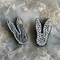 レア＊wolf＆flower、オオカミさんブローチ〇ミナペルホネン ブローチ