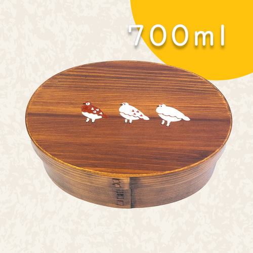 大判型曲げわっぱ弁当箱｜漆塗り｜らいちょう漆絵 弁当箱・ランチ