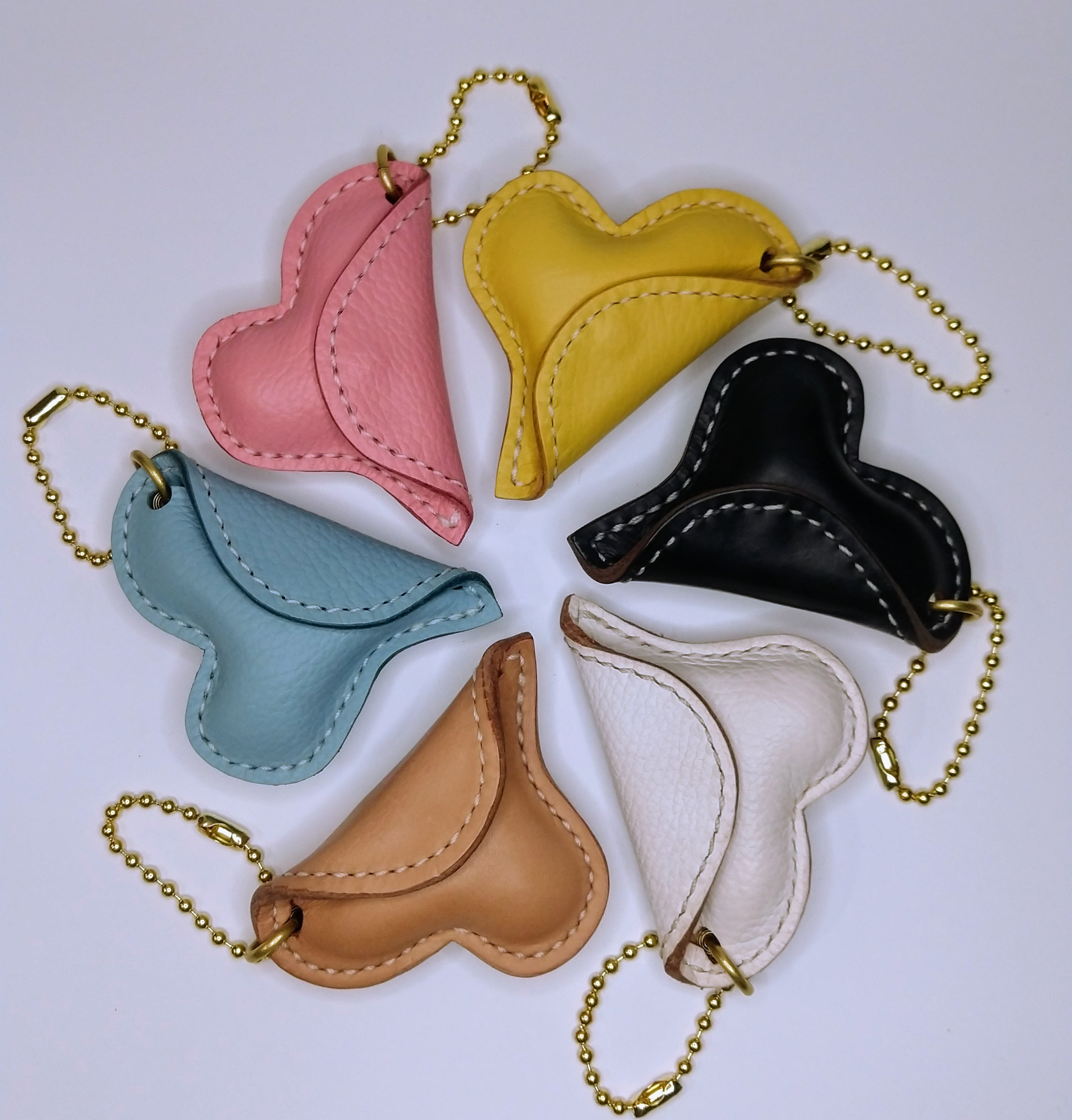 【受注生産品】ハート・コインケースHCC_SL（立体的-コロンとした形状）