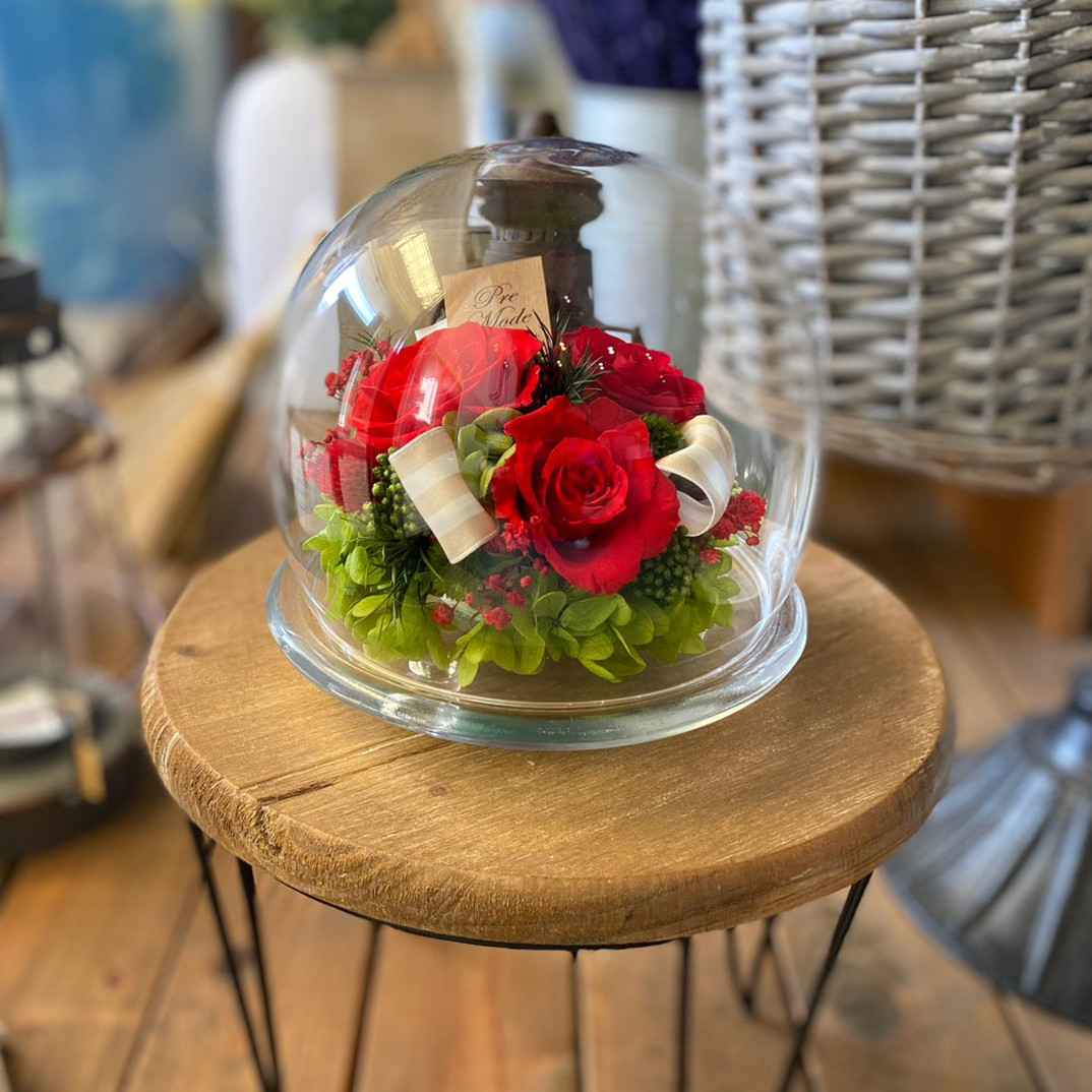 母の日　父の日　誕生日　敬老の日　いい夫婦の日　ガラスドーム　ローズ　プラネットローズブロッサム